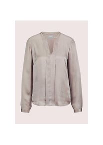 Madeleine Mode MADELEINE , Langarmbluse »Bluse Satinbluse aus reiner Seide« , cappuccino , 42 , 42 , V-Ausschnitt