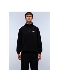 Napapijri , Damen , Sweatshirt »SMALL BOX«, Stehkragen mit Reißverschluss , BLACK BEAUTY , XL , XL , Troyersweatshirt von Napaijiri