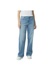 comma, comma casual identity, Damen, Weite Jeans washed, relaxed fit, casual, Baumwollmix, MID BLUE USED, N-Gr, 36 -N-Gr, MID BLUE USED, Wide-Leg-Jeans mit 