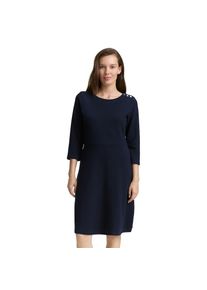 Tom Tailor , Jerseykleid, Sommerkleid mit Knopf-Details , sky captain blue , N-Gr , 44 -N-Gr , 44 , Kleid von Tom Tailor