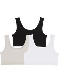 Reggiseno bustier (pacco da 3), Grigio, Taglia 128/134, bonprix