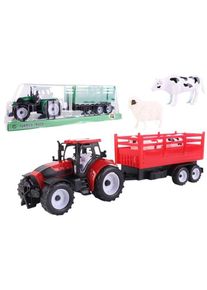PRO Traktor mit Seitenanhänger und Tiermischung