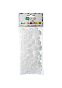 DP Craft Pompons aus Acryl/Opalweiss, 85 Stück, gemischt