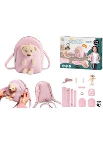 PRO Kreativer Rucksack Bär, Handarbeitsset, Rosa