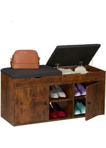 Relaxdays, Schuhschrank, Schuhbank