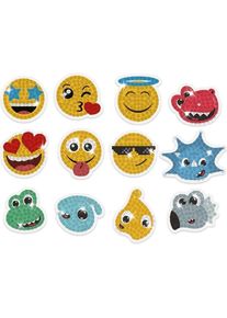 DP Craft Diamantstickerei - Emoticons und Dinosaurieraufkleber