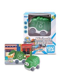 Artyk Miniauto mit Puzzles, Müllwagen Edu&Fun