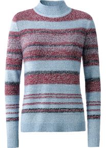 Damen Stehkragenpullover aus weichem Melangegarn malve-bleu-meliert Größe 50