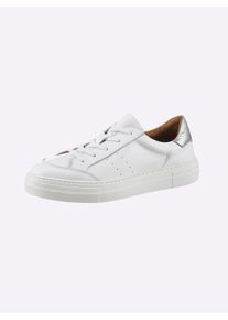Heine Dames Sneaker in wit ,maat 36, Witt, 100% Runderleer