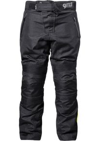 GMS-Moto Highway, pantaloni tessili impermeabili per bambini , colore: Nero/Grigio/Giallo Fluo , dimensione: 164