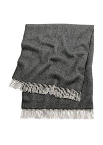 Tweedmill Textiles Decke Fischgrät Anthrazit