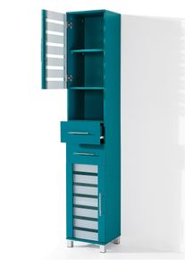 Hoge smalle kast - petrol - maat 185x34 cm - bonprix