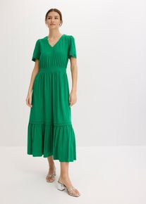 Jersey jurk - groen - maat 48/50 (XL) - met katoen - bonprix
