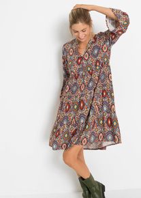 Minikleid aus fließender Viskose, orange, Größe 34, Viskose, bonprix