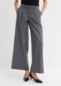 Bundfaltenhose, grau, Größe 52, bonprix