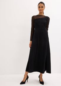 Abendkleid mit Spitze, schwarz, Größe 48/50 (XL), bonprix