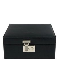 Windrose Beluga Schmuckkasten Leder 19.5 cm schwarz