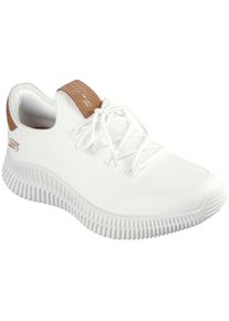 Skechers Slip-on sneakers BOBS GEO-CITY DAPPER Vrijetijdsschoen, slipper met contrastdetails heren lage sneakers maat 48,5 wit