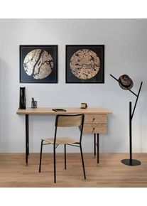 WOODMAN Bureau Jeugd Laden met soft-closefunctie, poten van metaal bureaus zwart