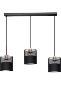 Places of Style Led-hanglamp ACATE zonder lichtbron, in hoogte verstelbaar, 3-traps schakelbaar (1 stuk) hanglampen zwart