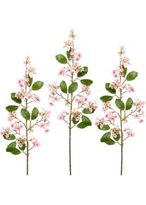 Creativ green Kunstbloem set van 3 (3 stuks) kunstbloemen roze