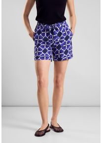 Street One Paperbag-broek met print dames broeken maat 36 blauw