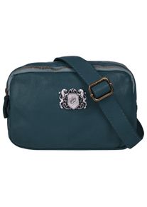 Samantha Look Schoudertas echt leer, made in italy dames tassen blauw