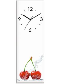 Artland Wandklok Kersen met spatwater optioneel verkrijgbaar met kwarts- of radiografisch uurwerk, geruisloos zonder tikkend geluid klokken & wekkers