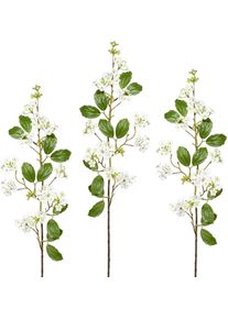 Creativ green Kunstbloem set van 3 (3 stuks) kunstbloemen wit