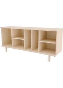 WOODMAN Dressoir Malic Kast in eenvoudig Scandinavisch ontwerp, breedte 160 cm, FSC dressoirs beige
