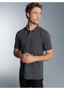 TRIGEMA Poloshirt TRIGEMA poloshirt met borstzak (1-delig) heren t-shirts maat L grijs