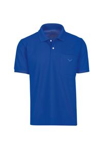 TRIGEMA Poloshirt TRIGEMA poloshirt met borstzak (1-delig) heren t-shirts maat L blauw