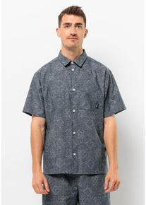 Jack Wolfskin Overhemd met korte mouwen KARANA SHIRT M heren overhemden maat M (50) blauw