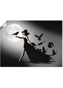 Artland Artprint De vrouw met de raaf als artprint van aluminium, artprint voor buiten, artprint op linnen, poster, muursticker foto schilderijen