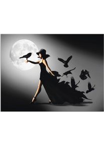 Artland Artprint De vrouw met de raaf als artprint van aluminium, artprint voor buiten, artprint op linnen, poster, muursticker foto schilderijen