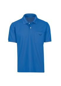 TRIGEMA Poloshirt TRIGEMA poloshirt met borstzak (1-delig) heren t-shirts maat L blauw