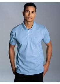 TRIGEMA Poloshirt TRIGEMA poloshirt met borstzak (1-delig) heren t-shirts maat L blauw