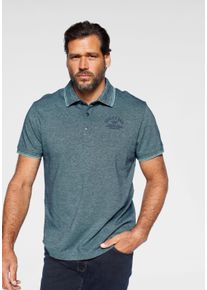 Arizona Poloshirt Korte mouwen, met polokraag, met printapplicaties, van piqué stof heren poloshirts maat 4XL (68/70) blauw