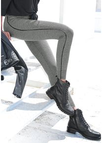 Lascana Legging met pepita motief dames broeken maat 32/34 zwart