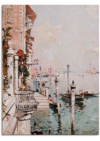 Artland Artprint De Canal Grande, Venetië. als artprint op linnen, poster in verschillende formaten maten foto schilderijen grijs