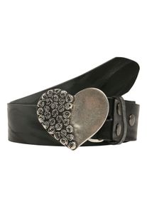 RETTUNGSRING by showroom 019° RETTUNGSRING by showroom 019° Leren riem met gesp in hartontwerp dames brede riemen maat 100 zwart