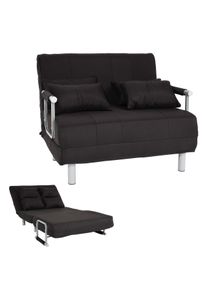 Schlafsessel HWC-K29, Klappsessel Schlafsofa Gästebett Relaxsessel, Liegefläche 186x97cm Stoff (270g/m²) ~ schwarz