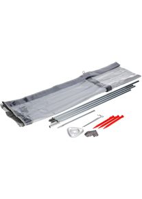 Isabella Erweiterungs-Modul 2 für Flex Grey Windschutz 154x140cm Fenster oben grau