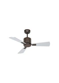 eco neo III 92, ventilador sin luz, cuerpo marrón con aspas wengué y grises, CasaFan