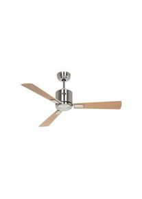 eco neo III 103, ventilador sin luz, cuerpo de acero cepillado, aspas de arce y haya, CasaFan