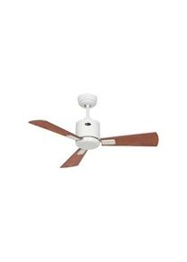 eco neo III 92, ventilador sin luz, cuerpo blanco, aspas de nogal y cerezo, CasaFan