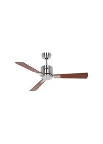 eco neo III 103, ventilador sin luz, cuerpo de acero cepillado, aspas de nogal y cerezo, CasaFan