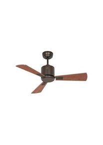 eco neo III 92, ventilador sin luz, cuerpo marrón, aspas de nogal y cerezo, CasaFan