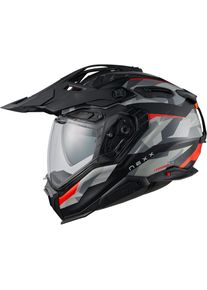 Nexx X.WED3 Trail Mania, capacete de enduro , cor: Mate Preto/Cinzento/Vermelho , tamanho: S