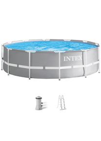 Intex , Framepool »PrismFrame«, (Set), ØxH: 366x99 cm , grau/blau , Ø/B/H/L: 366 cm x Breite Höhe 99 cm x Länge